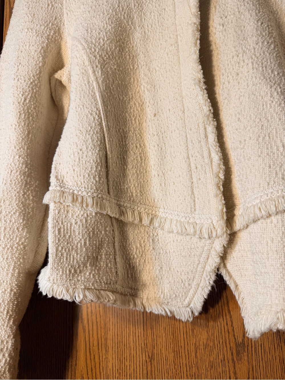 Anthropologie ett:iwa Bardot Cream Bouclé Tweed Blazer - Picture 5 of 7